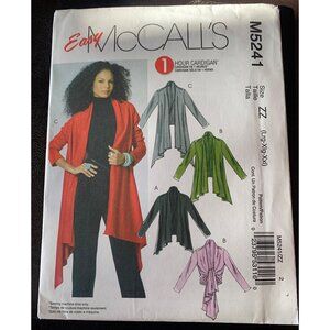 The McCall's Misses Cardigans M5241 Size L XL XXL - Uncut